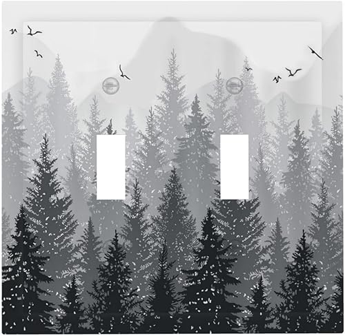 Miniatura 61 de Cubiertas de interruptor de luz de palanca simple de los años 70, estilo bohemio vintage con sol, arcoíris, retro, hongo, floral, de 1 gang, placas