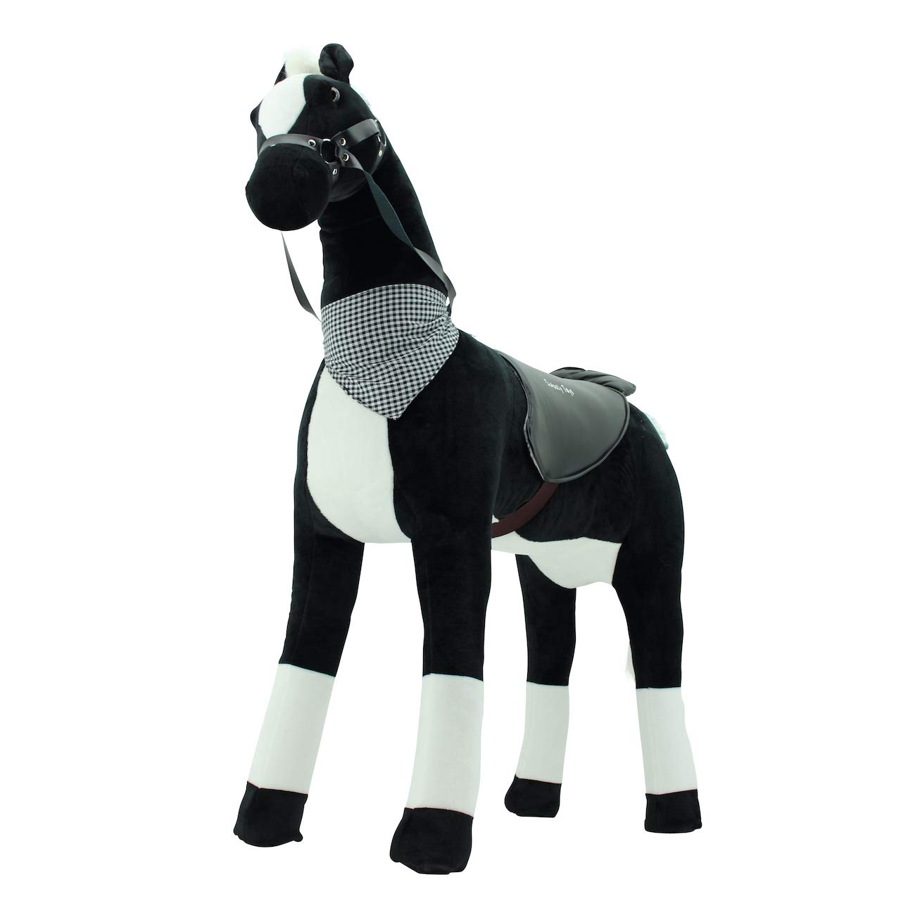 Cheval à Bascule En Peluche Géant Sweety Toys – Taille 105 Cm, Charge 80 Kg, Couleur Chocolat, Livré Partiellement Monté