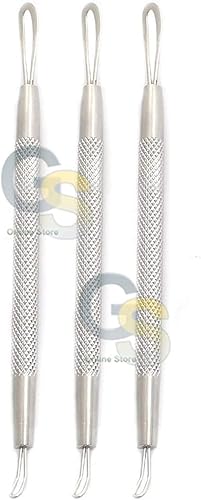 G.S Comedone (Acero Rápido HSS Facial Herramienta de eliminación de herramientas Whiteheads Blackheads x3nuevo