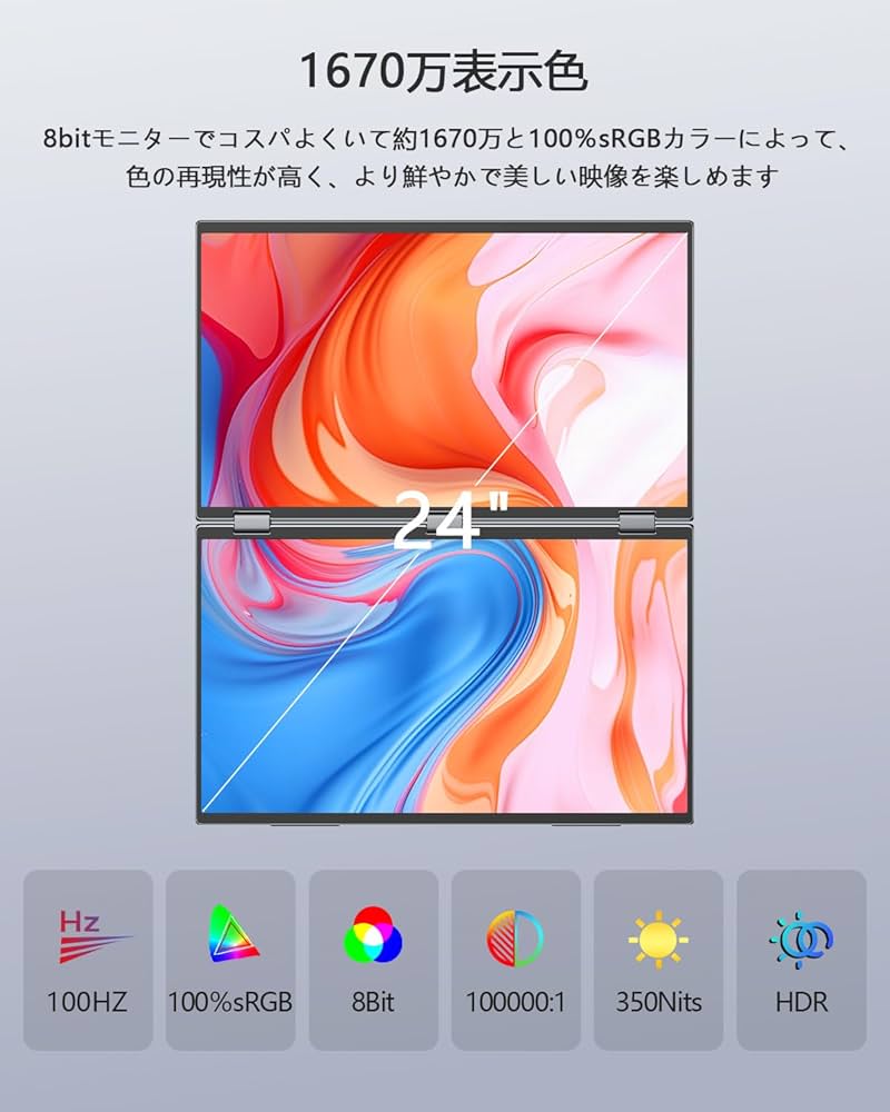 モバイルモニター 18.5インチ タッチパネル EVICIVモバイルディスプレイ EVICIV 18.5インチ タッチパネル デュアルモニター モバイルモニター