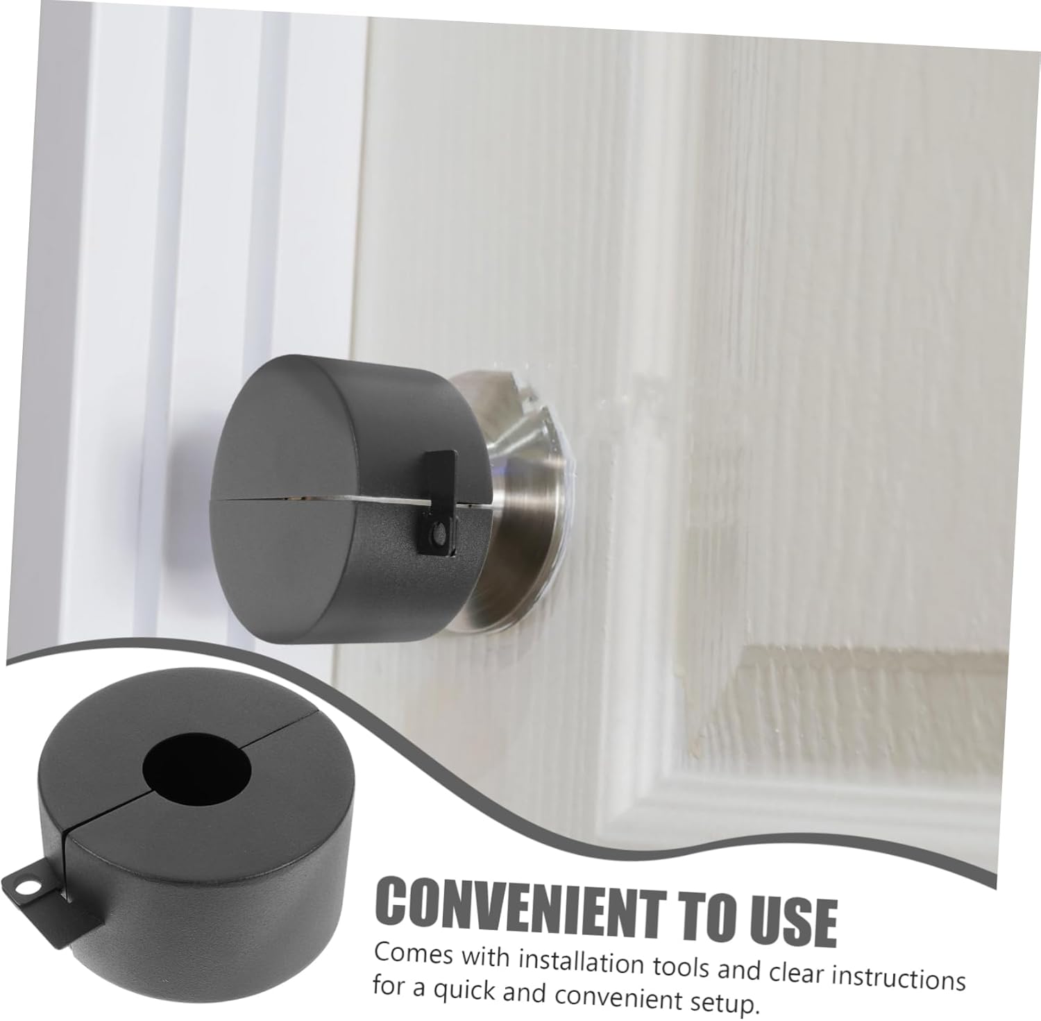 5pcs Door Knob Lock Temporary Door Handle Accessory for Enhanced Security Easy Installation Design Prevents for Homes and Apartments