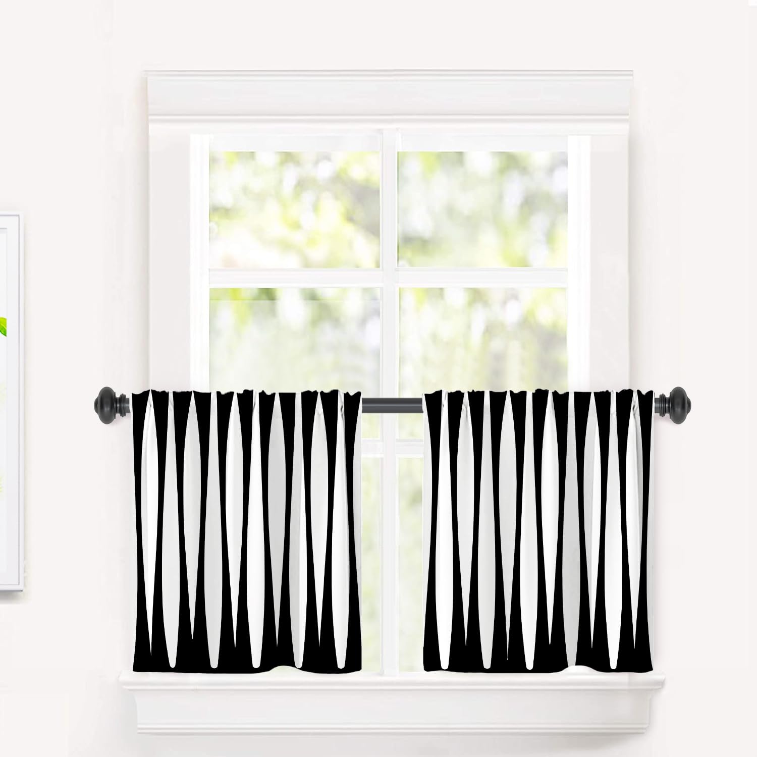 Rideaux à étages géométriques marocains pour cuisine et chambre beige