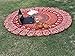 raajsee Red Round Beach Tapestry Hippie/Boho Beach Blanket Mandala/Indian Cotton Throw - Round Tablecloth/Home Decor/Indie Rug Yoga Mat Meditation Picnic Rugs 178 CM / 70 INCHE Circle