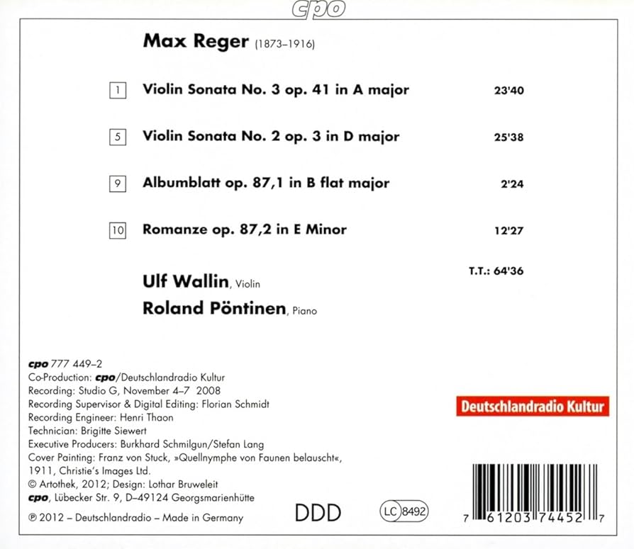 【新品未開封】レーガー:作品集(2枚組) (Reger) 新品未開封】レーガー:作品集(2枚組) (Reger) Amazon.co.jp