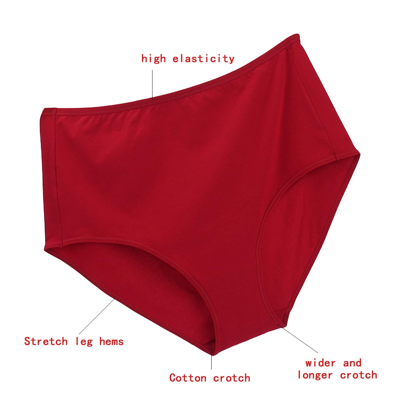 POCHY Pack 3/6 Grandes Curvas Mujer Elasticidad Bragas Tallas Grandes Ropa Interior Cobertura Total Braguitas Suave Sin Costuras Calzoncillos