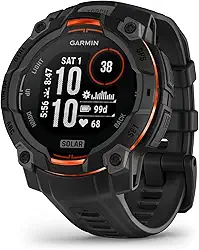 Garmin Relógio Instinct 3 Solar Preto 45mm com Monitor Cardíaco de Pulso e GPS