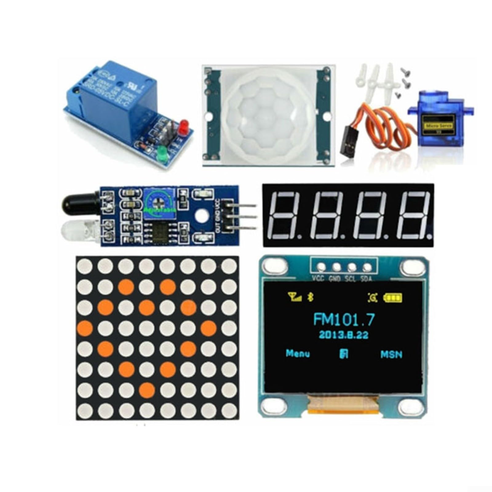 85 pièces pour Arduino pour Nano V3.0 pour Mega 2560 328 Composants électroniques pour kit de démarrage avec capteurs Modules Écran d'affichage