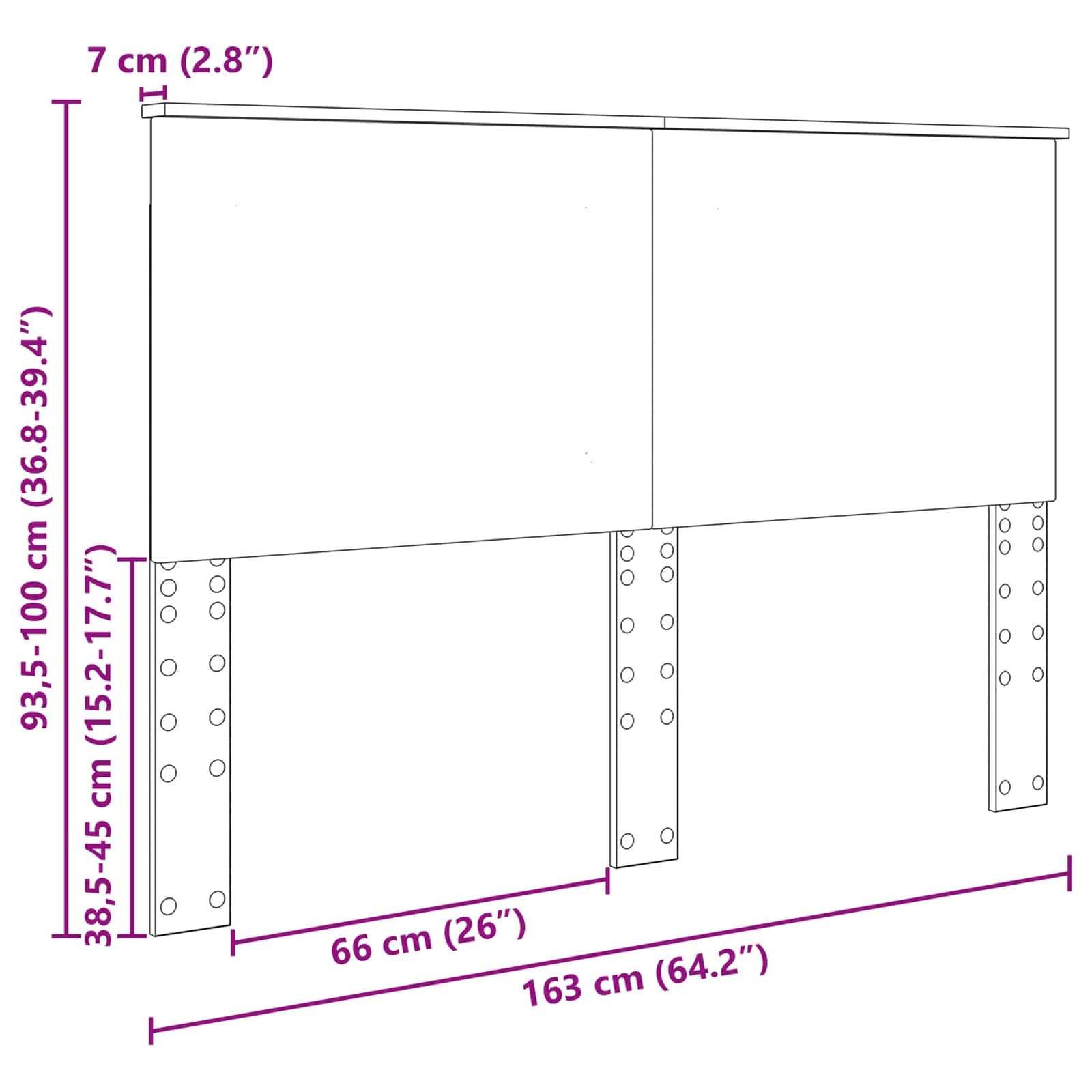 vidaXL Testiera Bianco 100 cm Legno ingegnerizzato