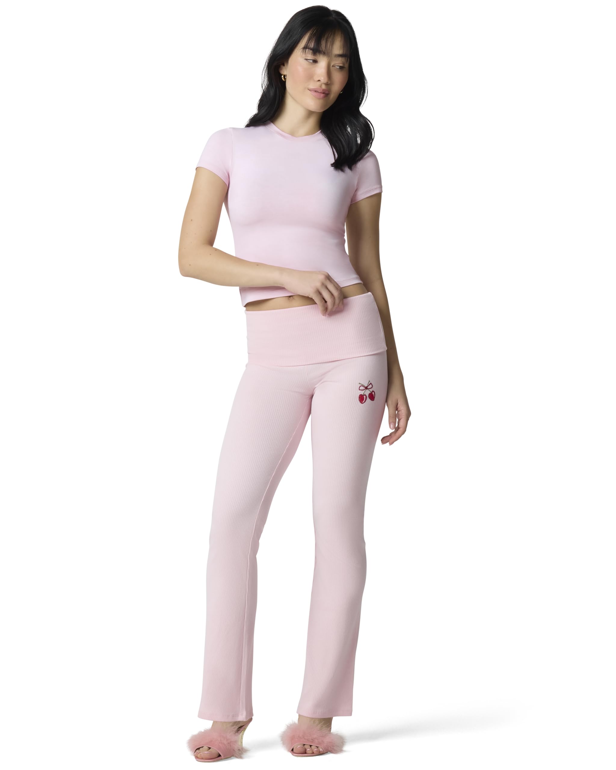 Florence by Mills Damen Yoga-Hose Rib Cherry Foldover Pant
