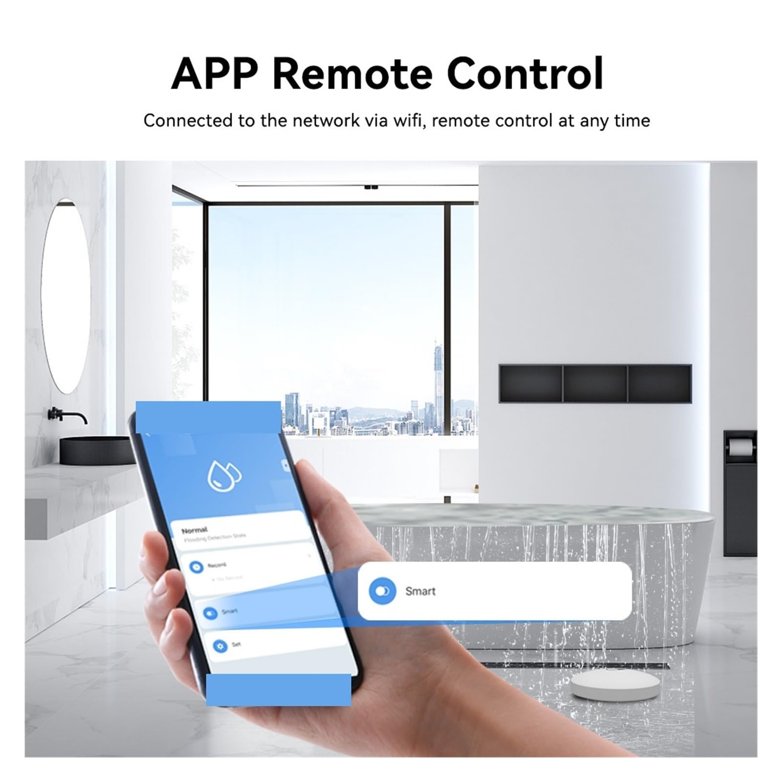 Sistema de Alarma de Seguridad para el hogar, Sensor De Inmersión En Agua, Inundación, Detector Alarma Fuga Seguridad For El Hogar Inteligente(4 pcs)