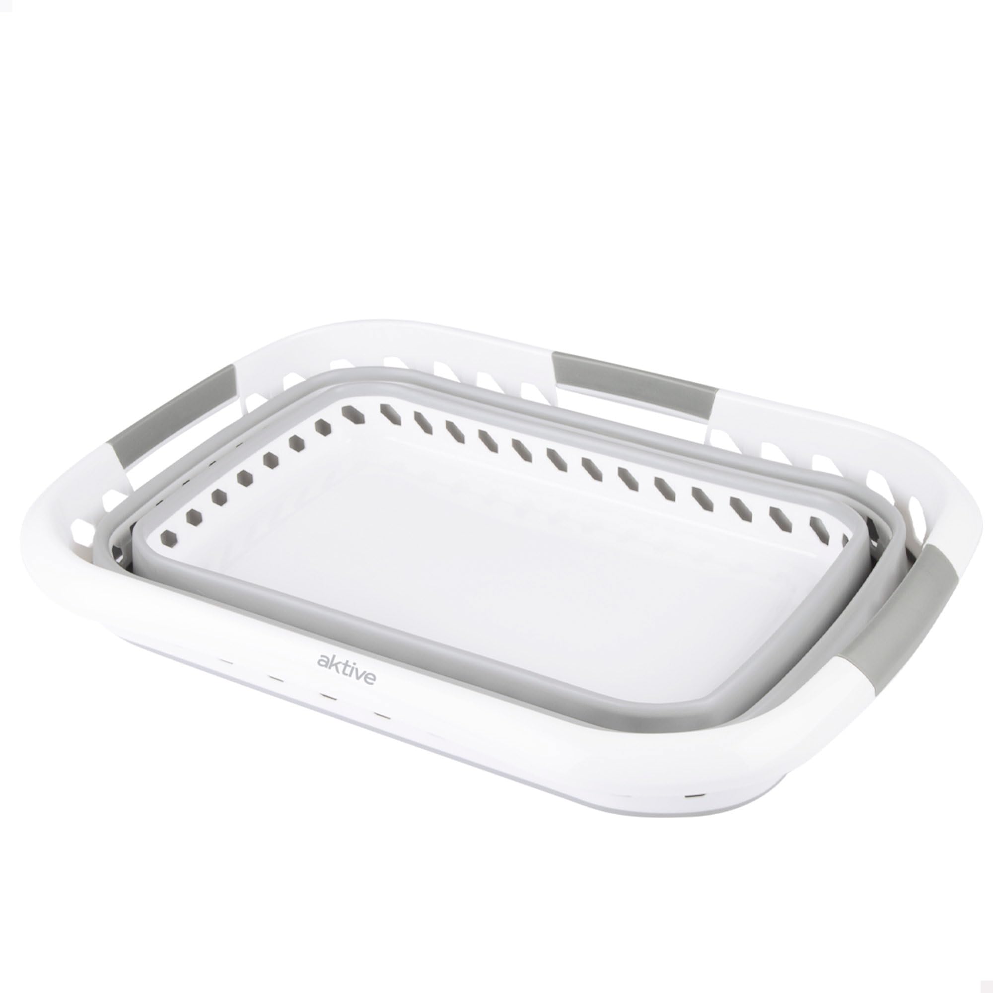 AKTIVE Cesto portabiancheria pieghevole 40 litri, Forma rettangolare, 61x43x28 cm, Pieghevole, Senza BPA, Contenitore portatile, Cesto portabiancheria pieghevole, Per casa, campeggio e picnic (63113)