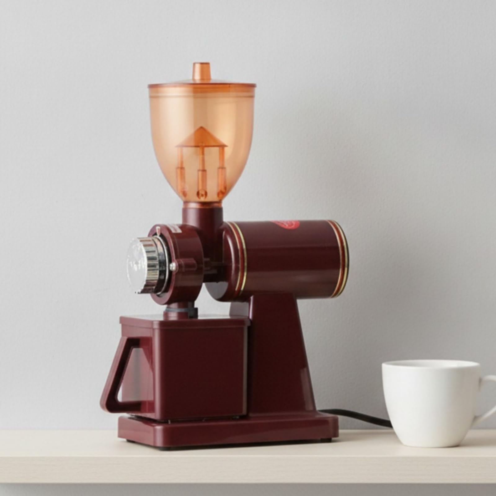 Molinillo Eléctrico con Ajustable | Compacto, Retro, Electrodotico, para Cocina, Baristas Principiantes, Negro