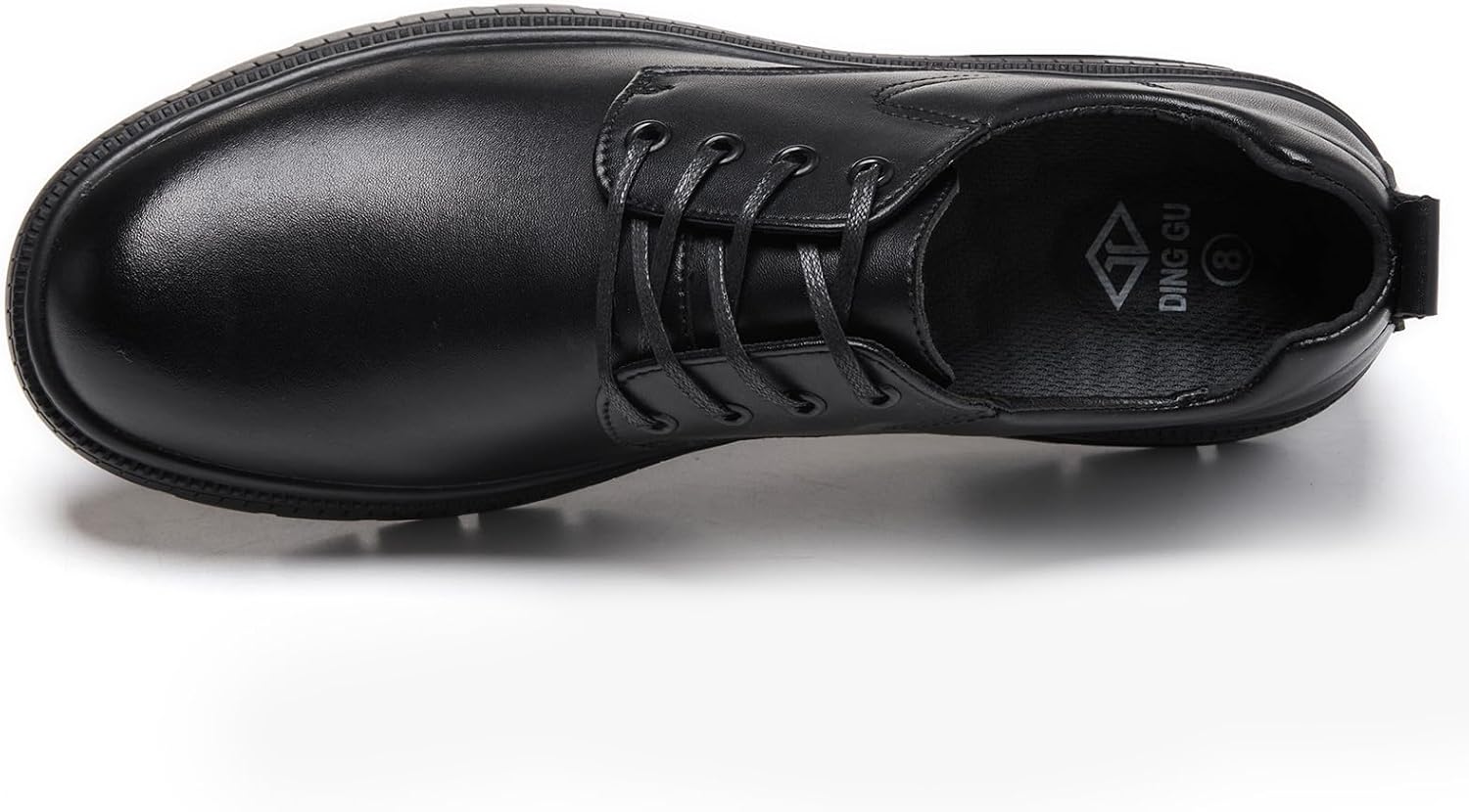 Non Slip Work Shoes for Men Comfortable Slip Resistant Dress Shoes | Lightweight, Oil Resistant, Anti Slip, Mens Chef Restaurant Food Service Kitchen Formal Oxford Shoes Black