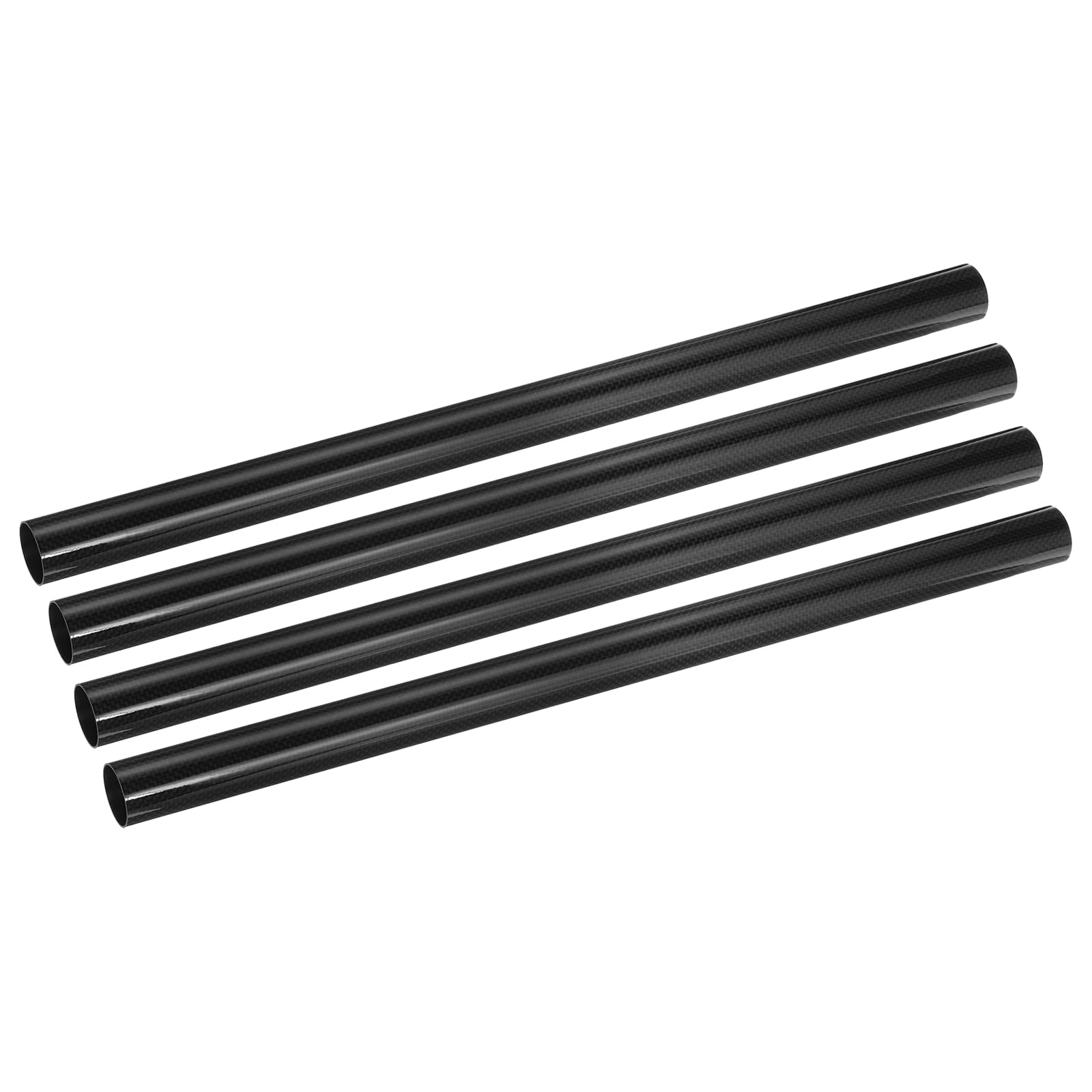 QUARKZMAN 4Pezzi Tubi in fibre di Carbonio 28 x 30 x 500mm Tessuto Piatto Superficie brillante Asta 3K Avvolta Rotonda in fibre di Carbonio per Aerei RC Quadricotteri Multicotteri
