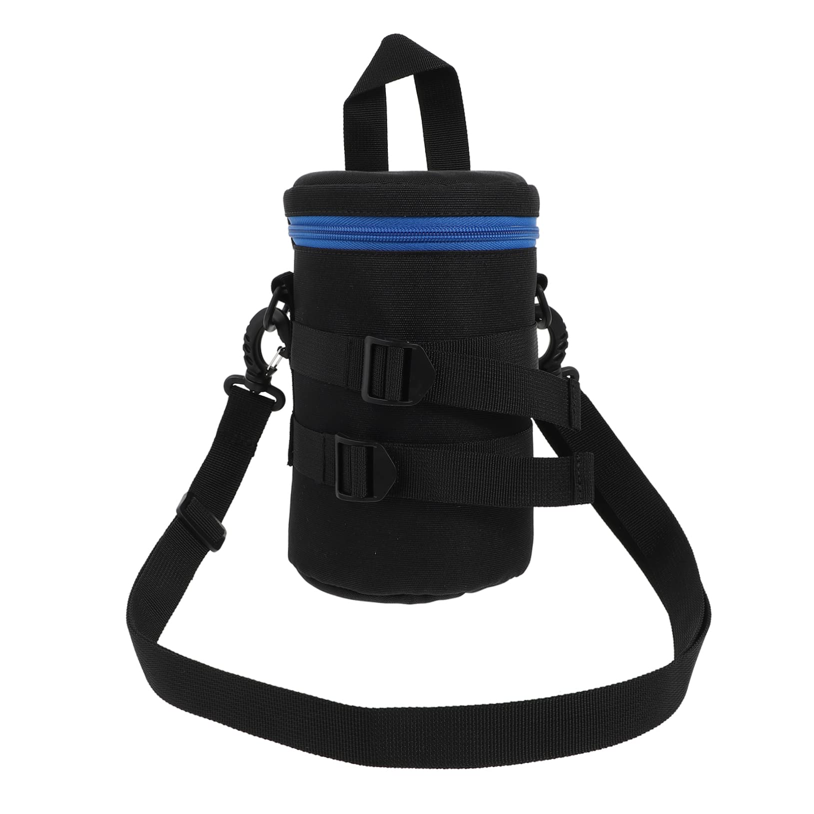 Borsa per Obiettivo Fotocamera Compatta e Resistente All'acqua in Poliestere Nero Cintura Ventrale, Custodia Protettiva Antiurto per Fotografi