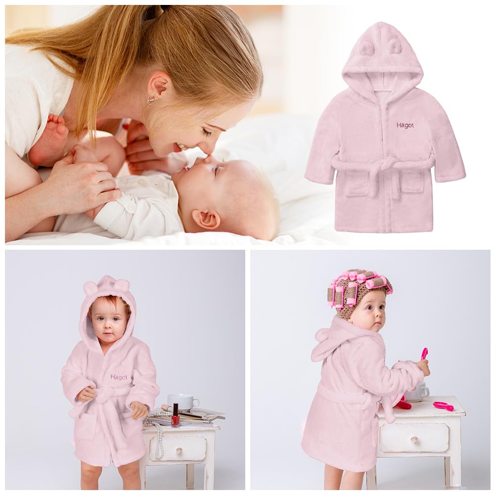 Accappatoio con Cappuccio per Bambini, Accappatoio Super Morbido da Regalare, per 0-6 Mesi