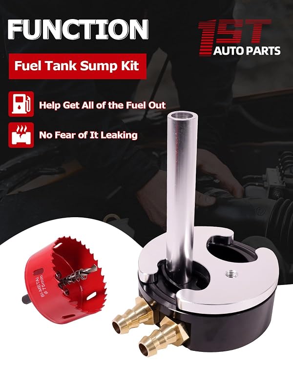 1ST Fuel Tank Sump Kit 13PCS Fuel Sump Integrated Return with 3" Hole Saw Extra Brass for Dodge 5.9 Cummins Ram 2500 W350 for Ford F250 F350 Powerstroke for GM Duramax Chevy FASS Airdog by 1ST AUTO PARTS - Used condition - Image 4
