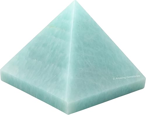 Tiendaite Pyramid Crystal Healing Stones - 2" Great Pyramid Figurine of Natural Stone Pyramid for Meditation, Reiki, Chakra Balancing and Crystal