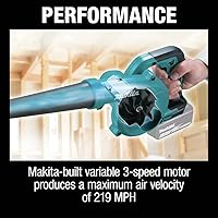 Vista 8 de Makita XBU05Z 18V LXT® Soplador inalámbrico de iones de litio, solo herramienta verde azulado