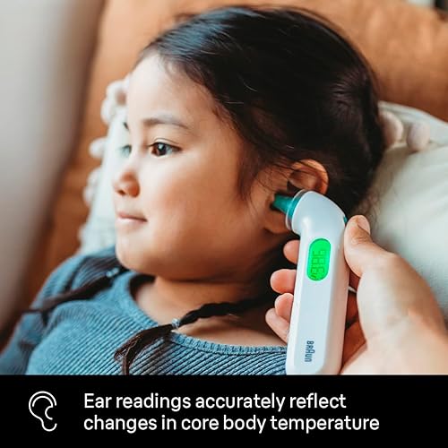 Miniatura 4 de Braun ThermoScan 4 - Termómetro digital de oído para niños y adultos, precisión profesional, código de color y guía de fiebre con audio para bebés