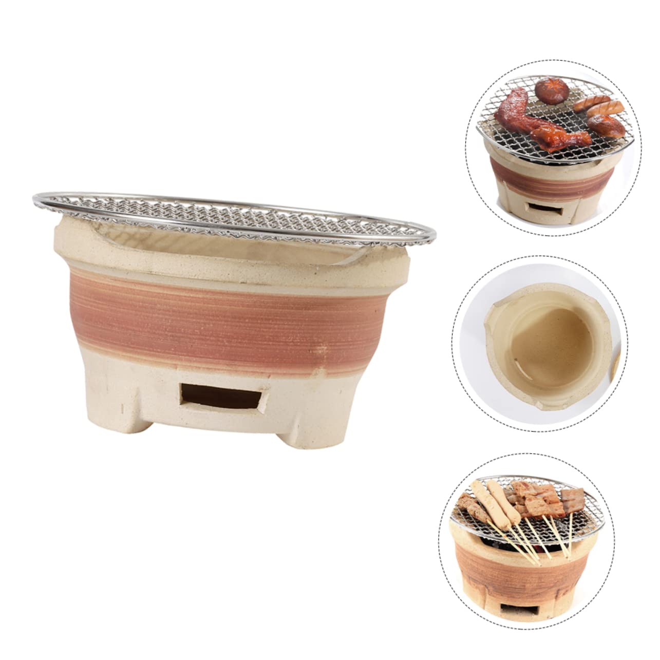 BESPORTBLE 1 Zestaw Grill Węglowy Zewnętrzny Piec Węglowy Grill Piec Zewnętrzny Piec Do Grilla Piec Na Drewno Piec Węglowy Piec Do Grilla Gliniany Piece Węglowe Do Grilla Akcesoria Do Grilla