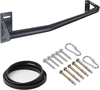 Wall Mounted Heavy Duty Pull Up Bar Doorway With Assist Band, Strength Training Pullups Bar for Doorframe, Thick Metal Sturdy Wall Hanging Bar, Wood Beam or Joist Mount Chin Up Bars 500 lbs