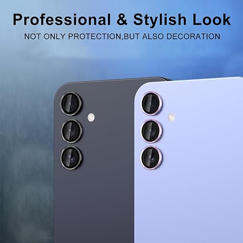 Vista 885 de para Samsung Galaxy Z Flip 7 Protector de Lente de Cámara, Cubierta de Lente de Vidrio Templado con Anillo de Metal Individual, [Fuerte Adhesión] 1