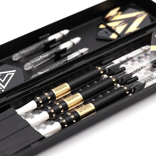 Miniatura 2 de CUESOUL - Dardos (0.56oz, latón, punta blanda, con estuche para dardos de viaje), color negro