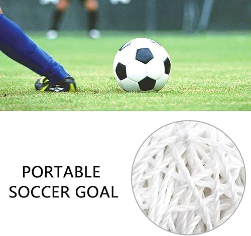 Miniatura 2 de VGEBY Red de portería de fútbol (18 x 6.9 pies, polietileno, blanco) - Tamaño estándar para 7-7 goles, ideal para partidos de fútbol