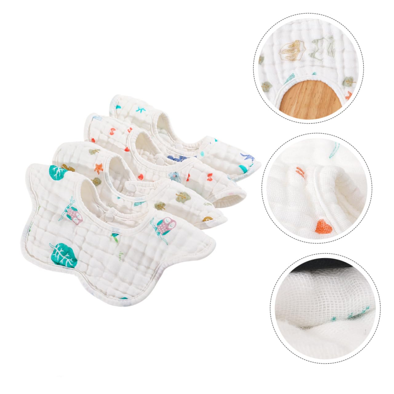 ibasenice 12 Pezzi Bavaglini Bavaglino In Cotone Bavaglino Per Bambini Per Bambini In Cotone Per Il Ruttino Pranzo Semplice In Per