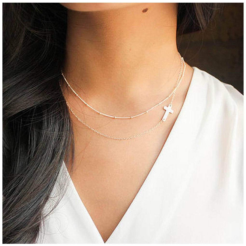Amazon.com: Olbye Layered Cross 
