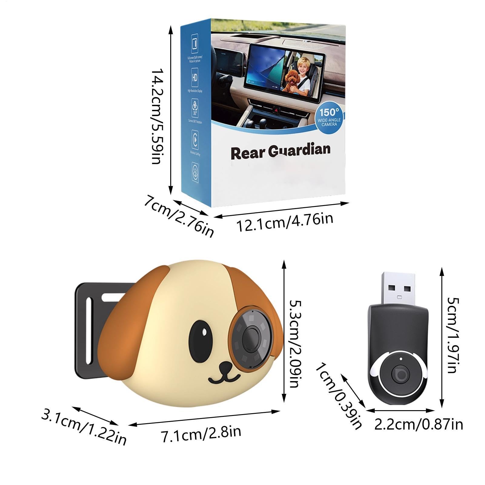 Telecamera per Auto per Bambini Angolo Ampio 150 Gradi Plug And Play Video | Telecamera Auto Senza Fili Mamma Papà Viaggi Gite in Auto Guida Lunghe Distanze Campeggio Shopping Picnic