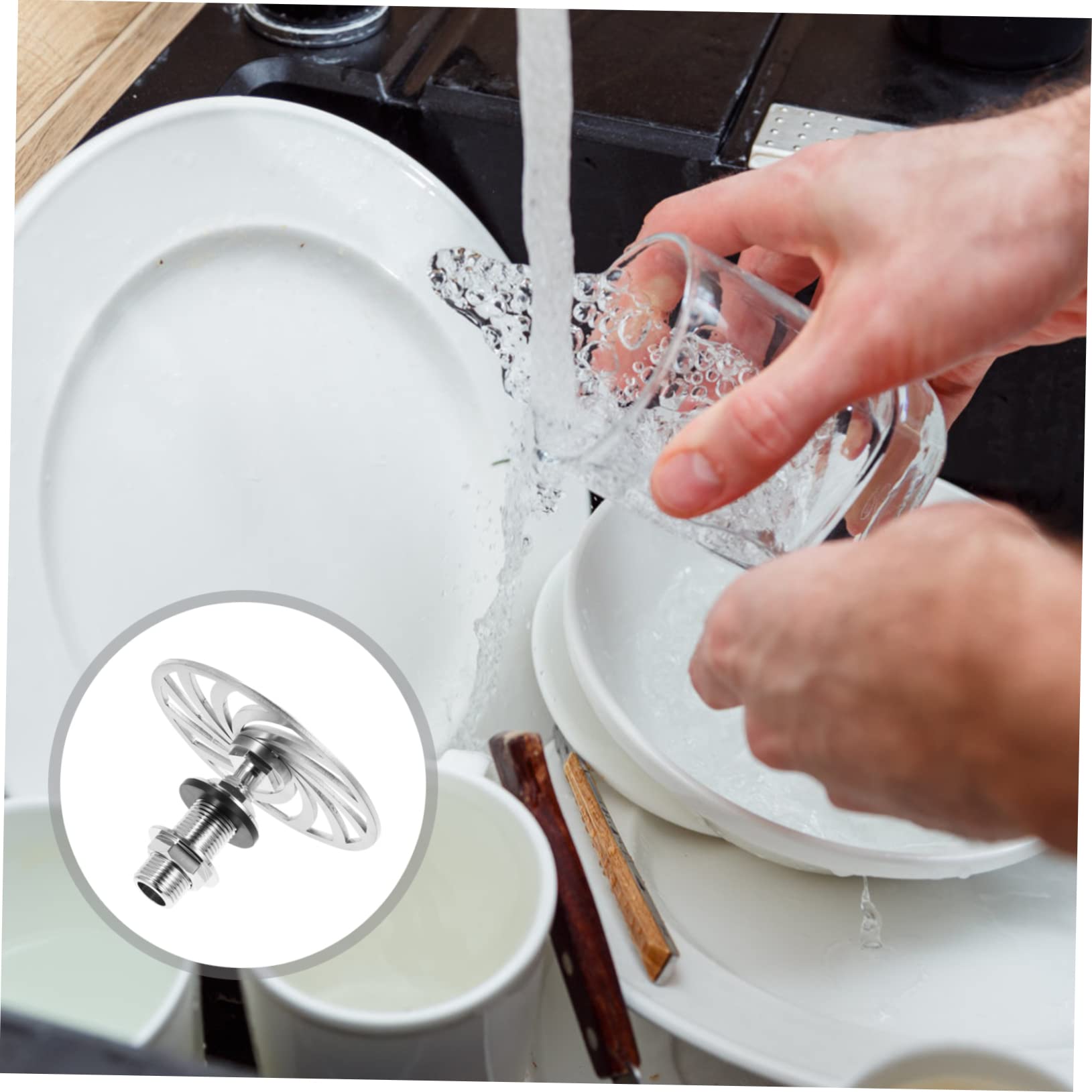 SHINEOFI Lavadora Automática de Copas de Acero Inoxidable Alta Presión y Descarga Multidireccional para Bares y Tiendas de Té
