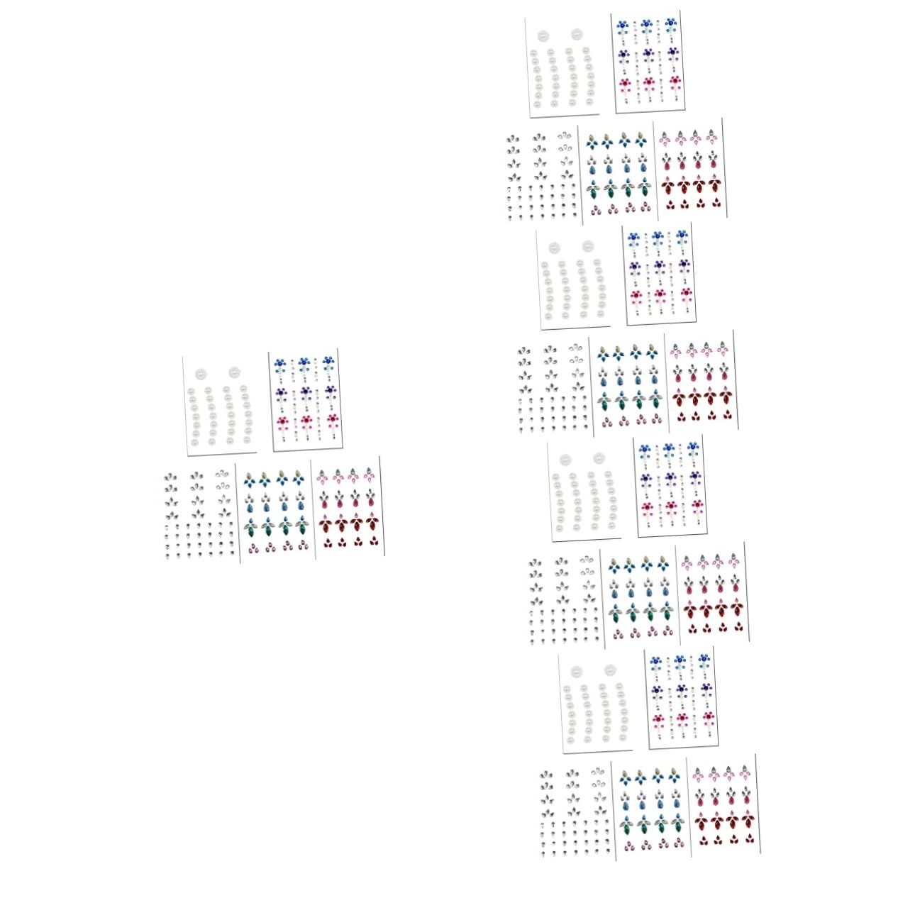 Ipetboom 25sets Stickers Di Strass Per Viso Adesivi Decorativi Per Trucco e Gemme Per Donne Facili Da Applicare Per Feste Matrimonio e Costumi