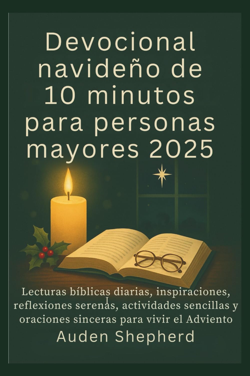 Devocional navideño de 10 minutos para personas mayores 2025: Lecturas bíblicas diarias, inspiraciones, reflexiones serenas, actividades sencillas y oraciones sinceras para vivir el Adviento