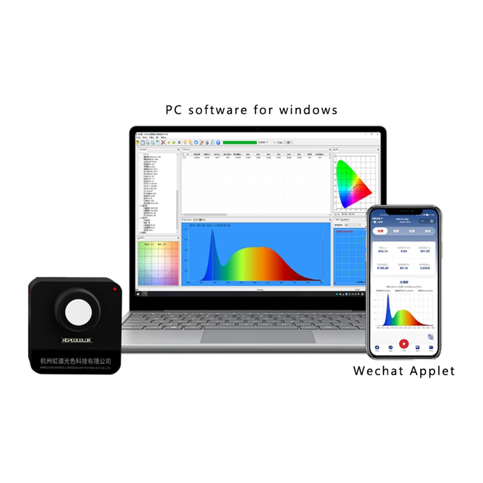 Espectrómetro Portátil, Espectrómetro De Luz Portátil HPCS310, Medidor CCT CRI, Prueba
