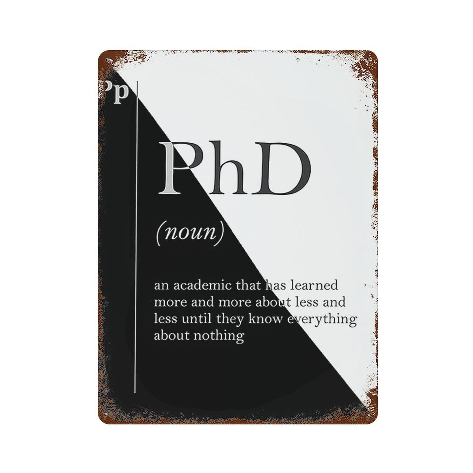 xiaoxiaoshen Phd Definition Wall Decor Art Metal Tin Poster Modern Home Decor Art Home Bar Shop Decorations Vintage Sign 40x30cm