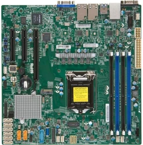 Supermicro MBD-X11SSH-F-O X11SSH-F - Motherboard - micro ATX - LGA1151 Socket - C236 - USB 3.0 - 2 x Gigabit LAN - onboard graphics