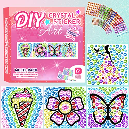 HIQE-FL Diamond Painting Enfant,Kit de Peinture Diamant pour Enfants,Jouet Bricolage Enfant Kits de Loisirs Créatifs,5D DIY Diamant Peinture Kits d'Autocollants,Cadeau Fille 6 7 8 9 10 Ans Cover