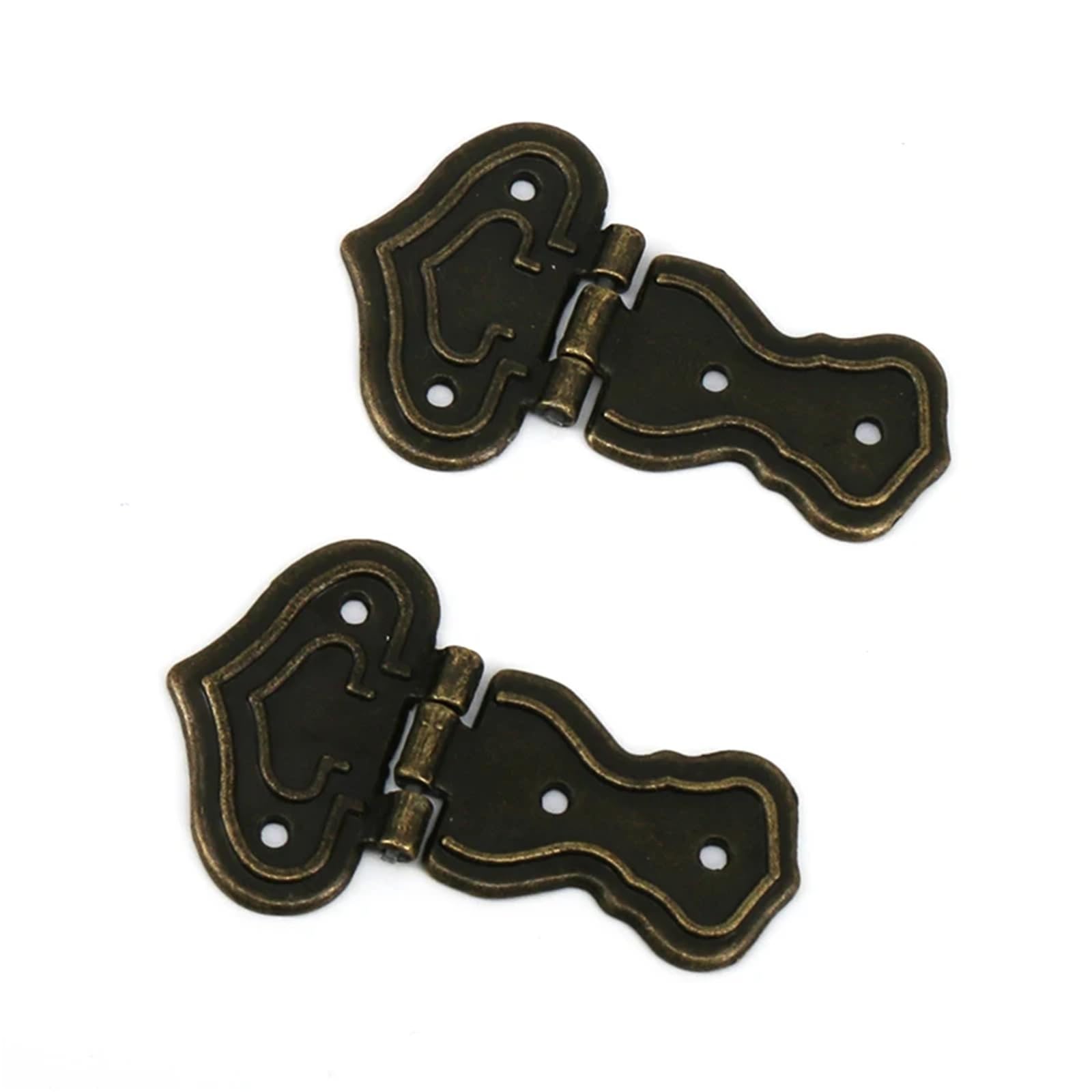 Rmwkrmogrf One Color Vintage Bronze Cabinet Hinges Jewelry Box Wooden Hinge Screws Drawer Fittings 2Pcs