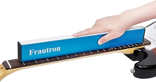 Miniatura 4 de Frautron El kit de herramientas de luthier de guitarra incluye viga de nivelación de trastes de 16 pulgadas, herramienta de configuración de borde
