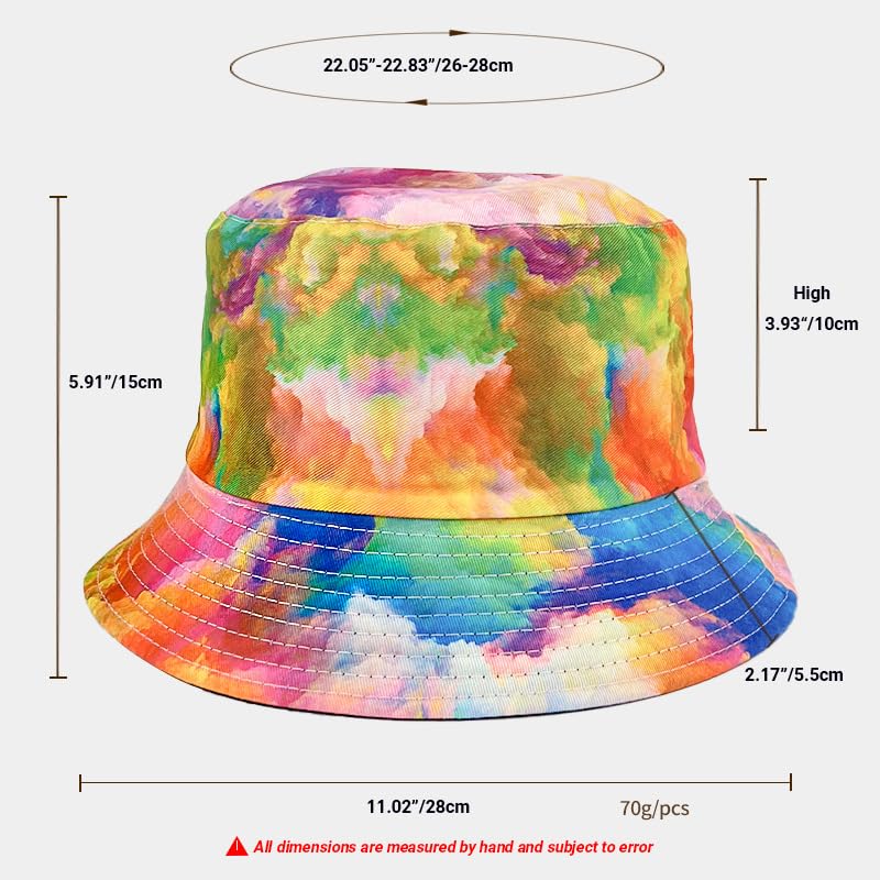 Embroidery Bucket Hat Name Personalized,Custom Reversible Sun Hat Tie Dye Print Double Side Wear Beach Vacation,Embroidered Text Fisherman Hat Women Men