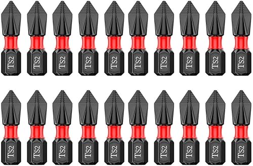 Miniatura 1 de Saipe Juego de 20 puntas Phillips antideslizantes de 10.984 in PH2 #2, juego de puntas de destornillador Phillips magnéticas, brocas de magnetismo