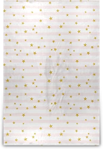 Gold Glittering Stars Ultra-Soft Flannel Blanket, Flannel Winter Plush Blanket Adults Kids Office Chair Picnic Throws 60x90 Inches Plush Travel