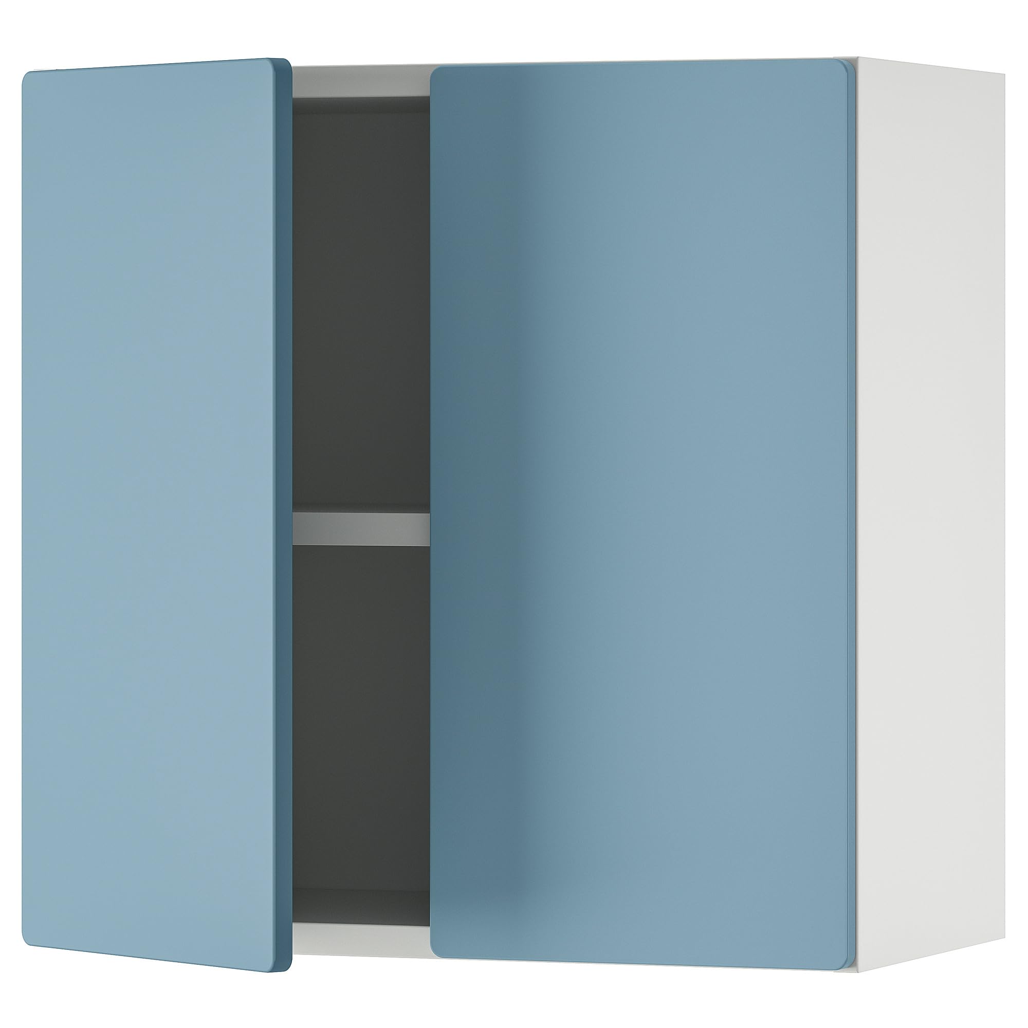 Armoire murale SMÅSTAD ProTuning blanc et bleu avec 1 étagère de rangement pour chambre 60x32x60 cm