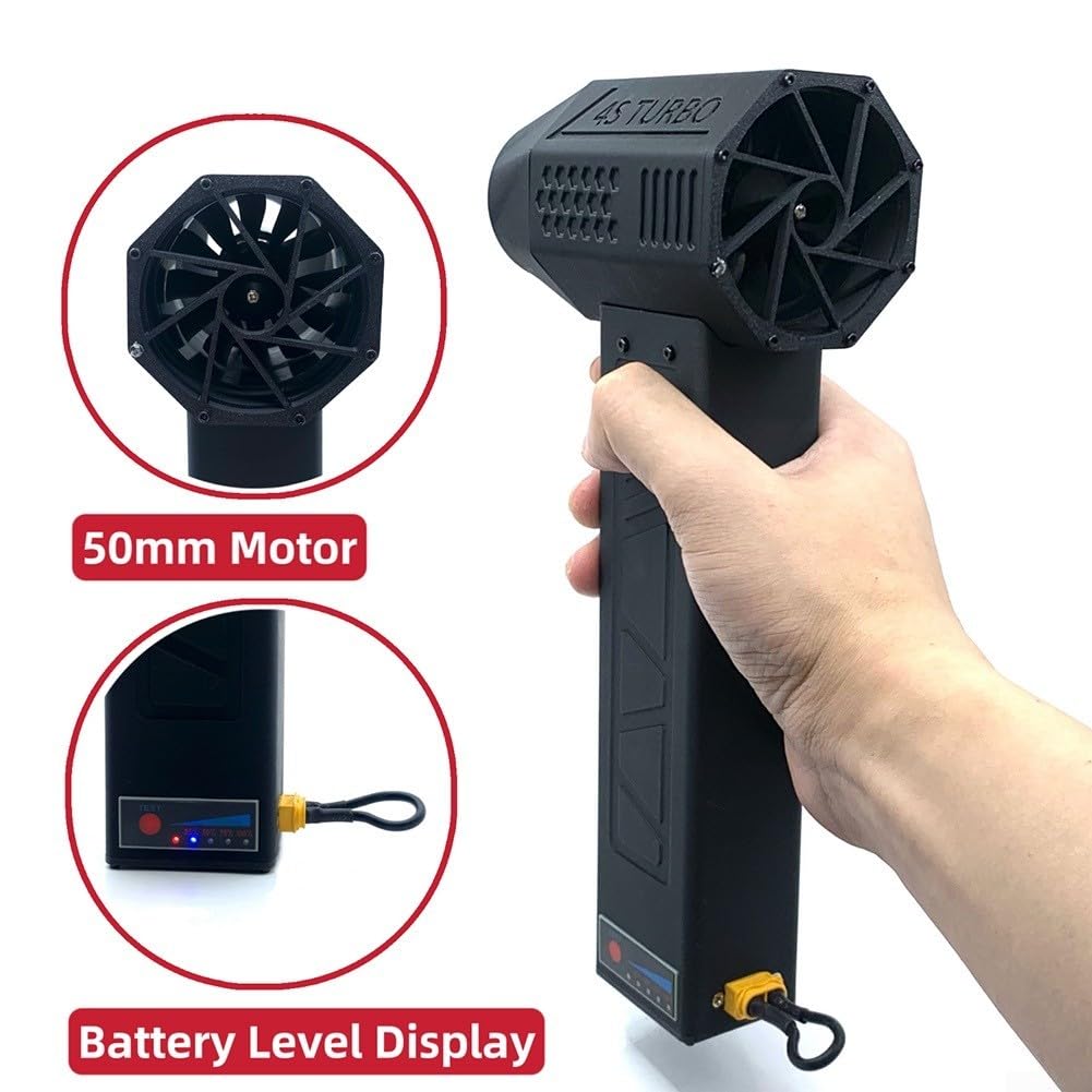 Plumero de aire comprimido, ventilador violento de motor grande de 50 mm, motor sin escobillas, conducto industrial, ventiladores secos para soplado de polvo industrial, limpieza de teclado