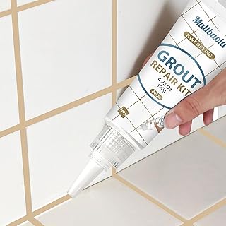 Tile Grout Repair Kit, 2 Pack Beige Grout Filler Tube, Grout Paint for Bathroom Shower Kitchen Floor Tile, Tile Grout Sealer for Restore and Renew Tile Line, Gaps, Grout Pen(Beige, 8.47 oz)