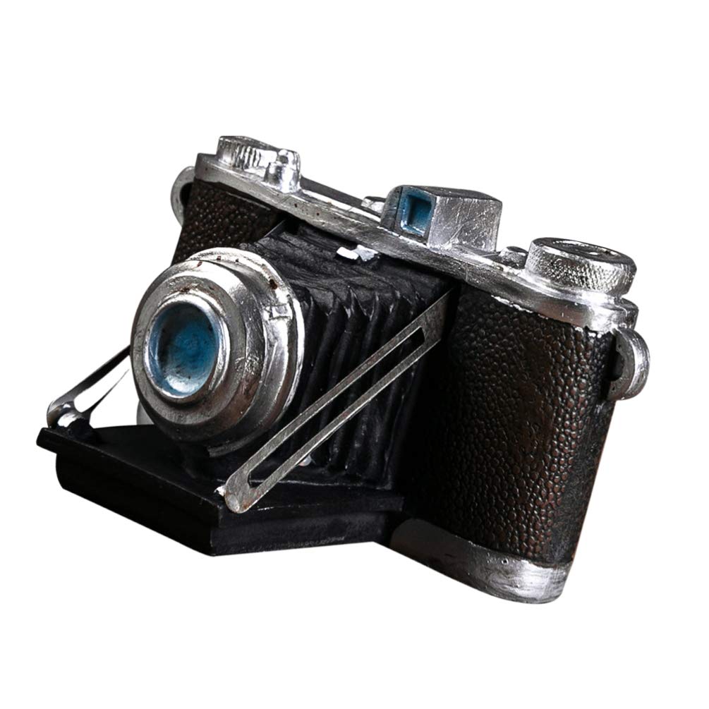 Photography Gifts Vintage Old Resin Camera European Style Ornament Showcase Decorative Prop Camera Crafts Collectible Figurine Desktop Decoration Black Photographer Gifts