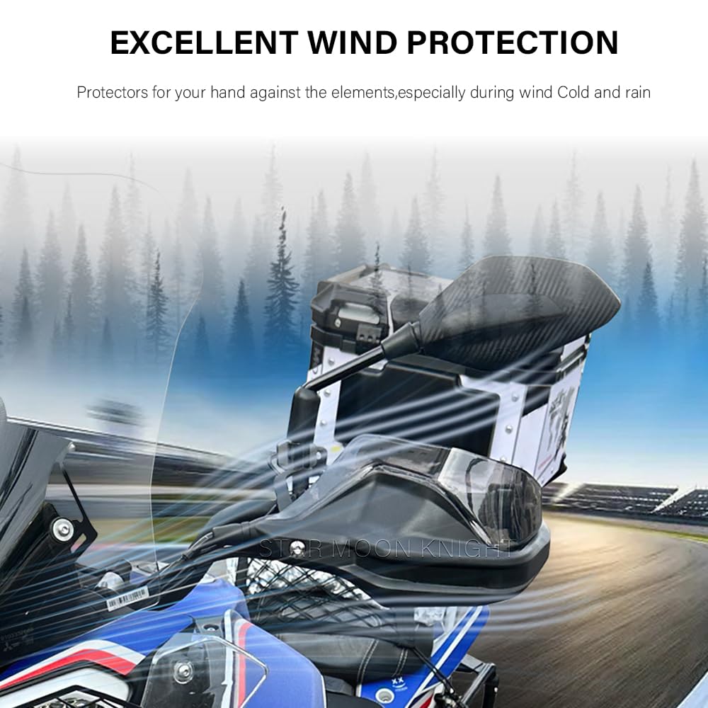 Copertura protettiva paramani per Honda VFR 1200 X VFR1200X Crosstourer 1200X Prolunghe paramani (Grigio Fumo)