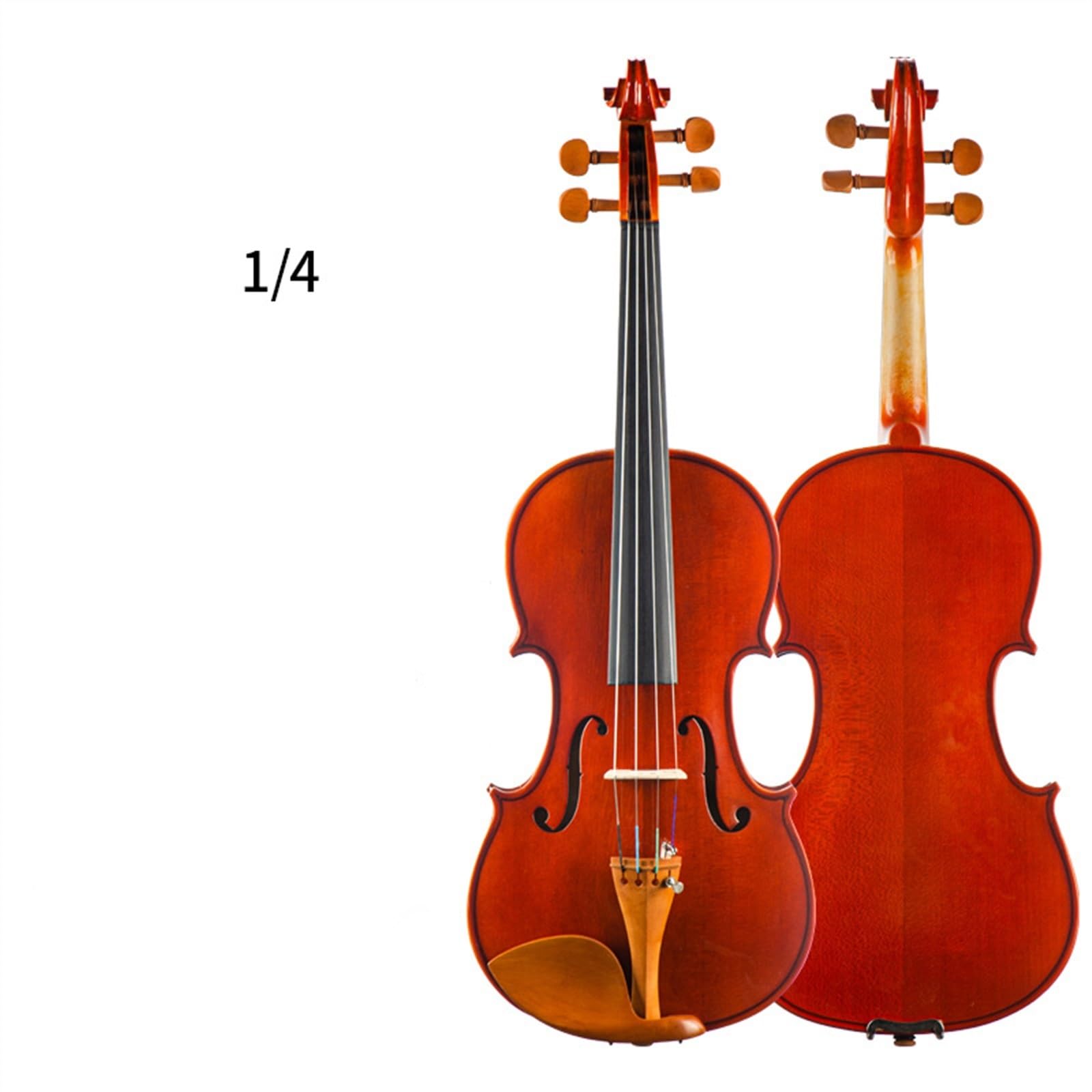 Geige Massivholz Handgefertigte Violine Anfänger Erwachsene Violine Musikinstrument Fichtenholzplatte(A-1/4)